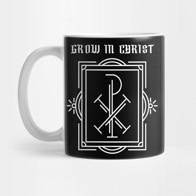 Grow in Christ Chi Rho Christogram by Beltschazar